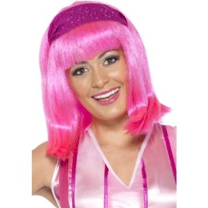 Lazytown Stephanie pink adult wig